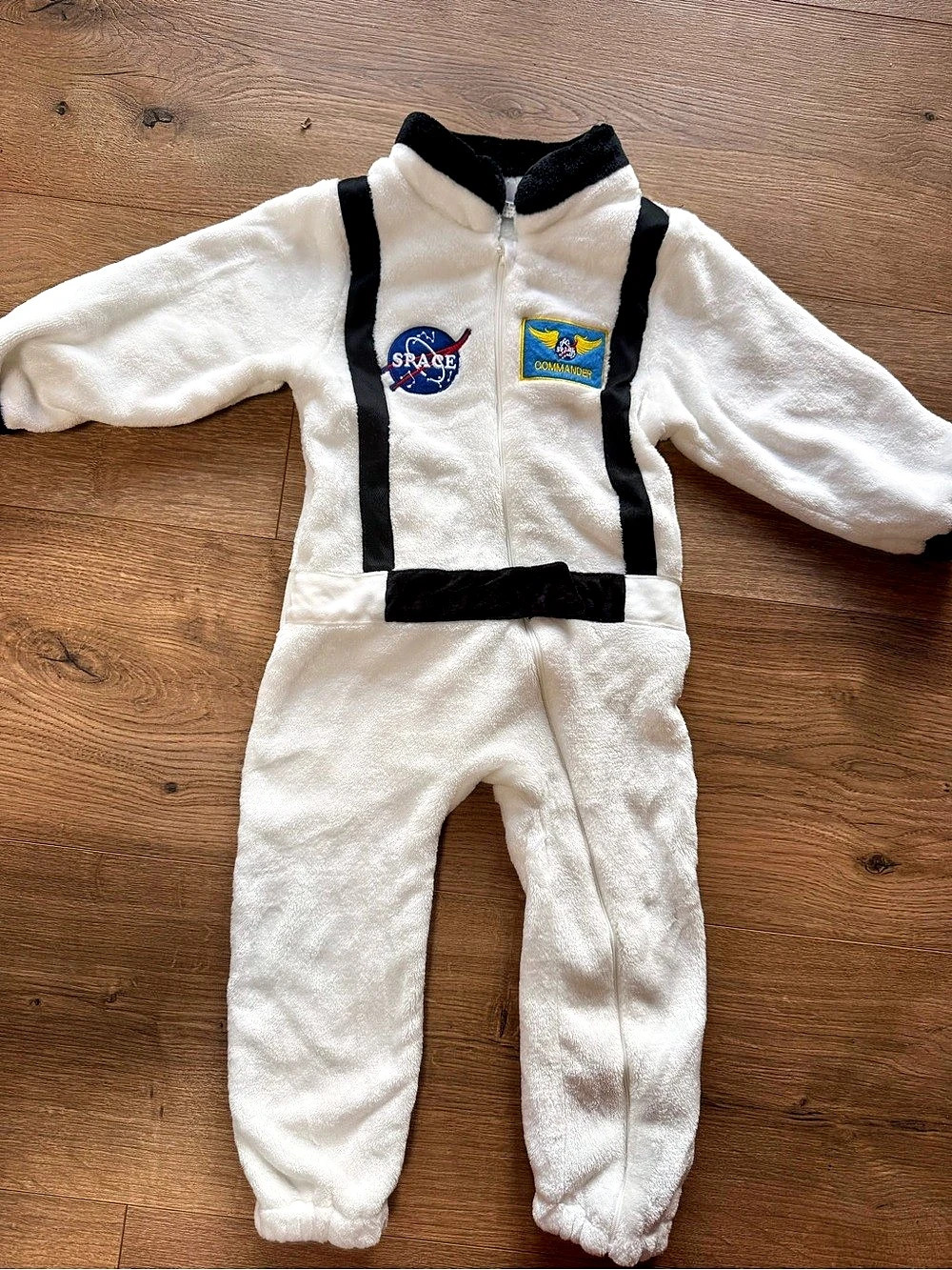 Space Commander Costume White & Black Baby 3T